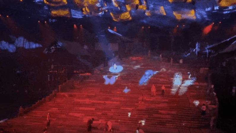 Real-Time Projection Mapping on a 360° Rotating Stage for Chongqing · 1949